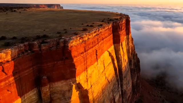 崖云海自然风光全景3435#横屏 