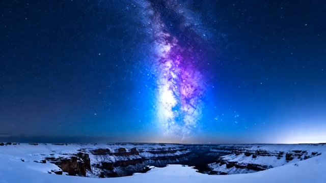 雪地峡谷星空全景3930#横屏 