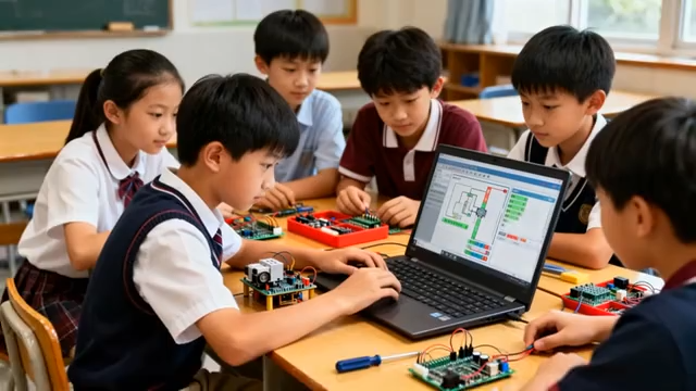 小学生课堂进行编程实践942#横屏 