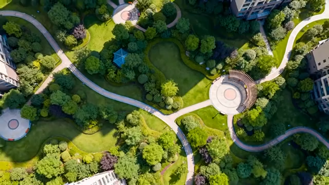 区绿化景观俯瞰3962#横屏 