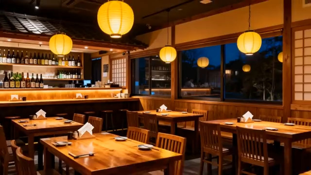  日式餐厅内部环境2867#横屏 	 