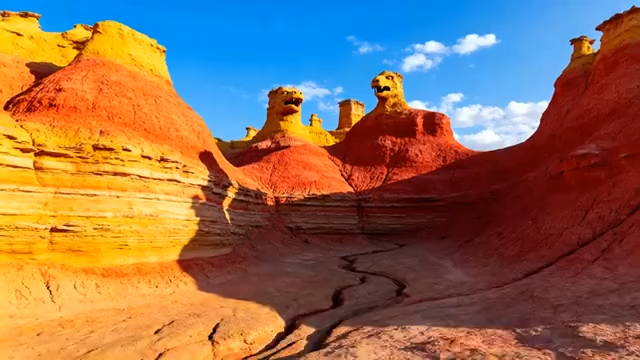 新疆丹霞地貌自然风光3162#横屏 