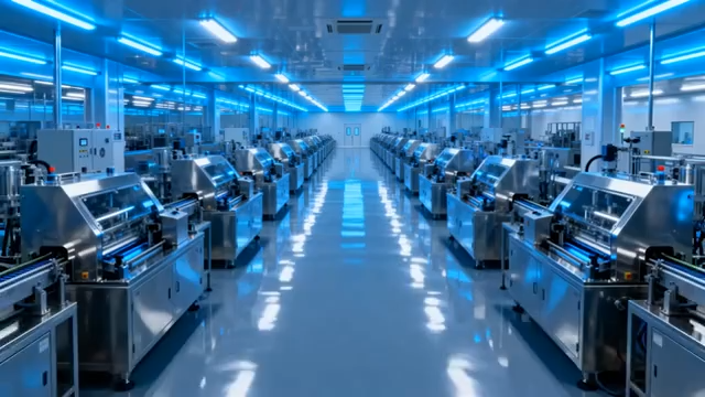 现代化工厂生产线内部场景298#横屏 