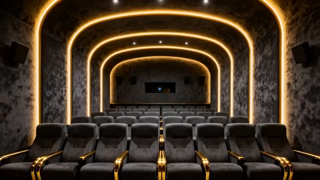 现代化电影院内部座椅场景3779#横屏 