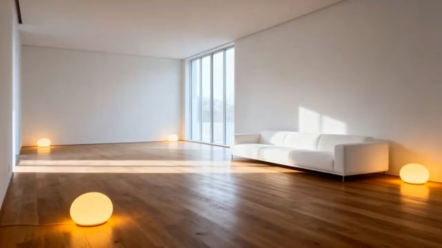 现代风格空旷客厅室内素材1735#横屏 