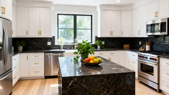 现代风格开放式厨房场景1610#横屏 