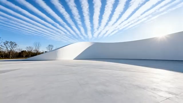 现代建筑前的天空景观1151#横屏 