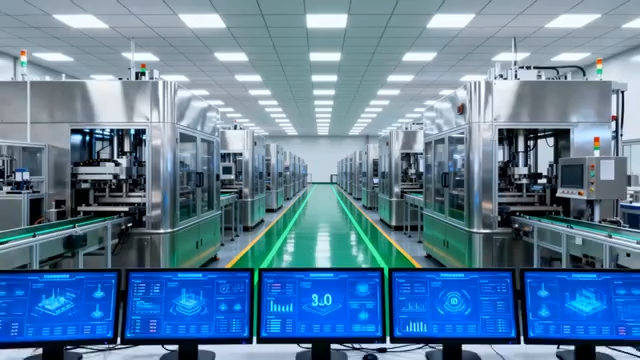 现代化工厂生产线全景962#横屏 