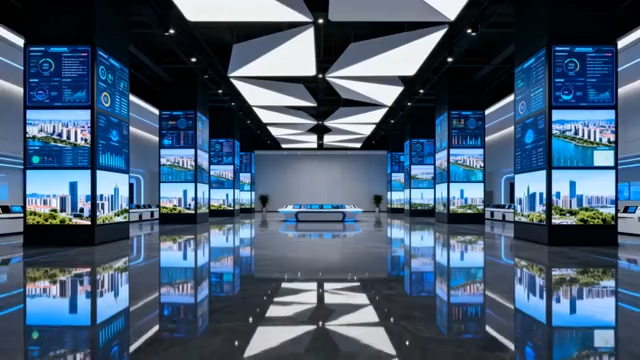 代科技展厅大屏展示空间2474#横屏 