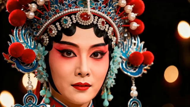 戏曲人物精致扮相特写4750#横屏 