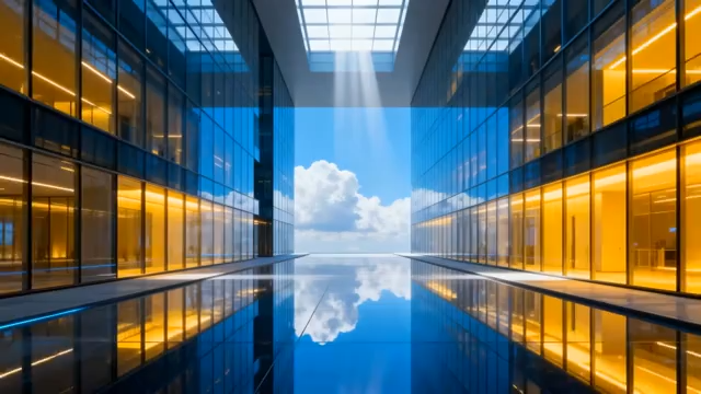 代办公大楼内部光影景观4885#横屏 