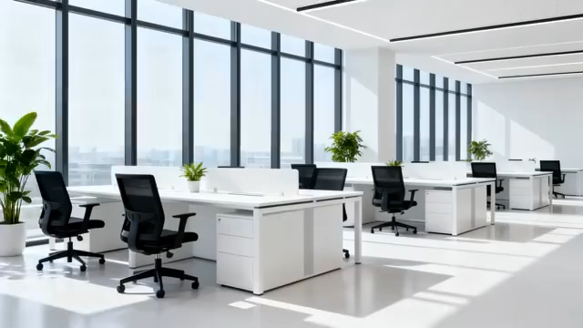 现代办公室办公桌椅场景1801#横屏 