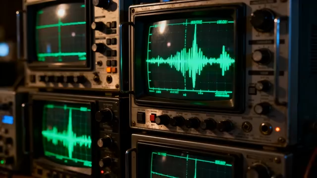 显示音频波形的复古电视机4509#横屏 