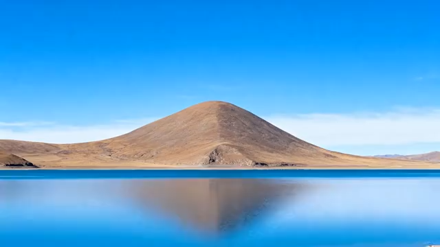 藏湖泊与远山风景素材245#横屏 