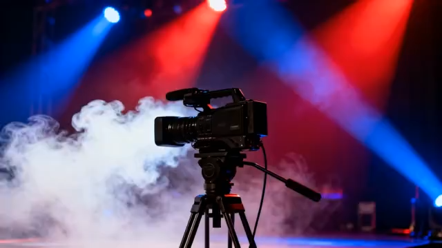 舞台拍摄摄像机与灯光效果936#横屏 