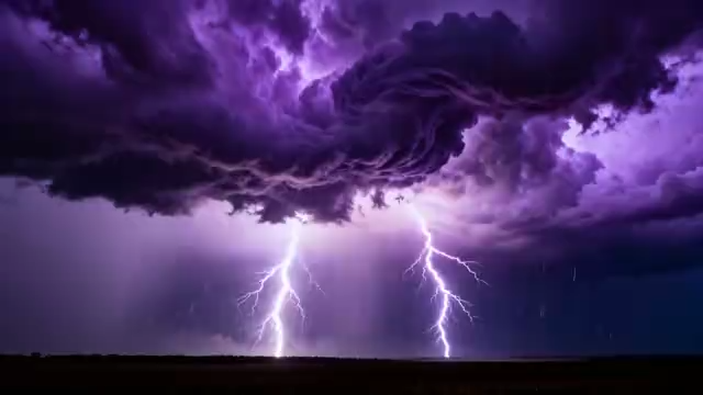 乌云闪电自然风光景象2977#横屏 