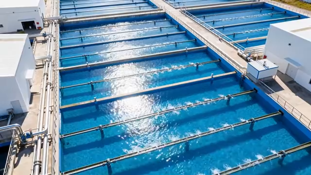 污水处理厂水池俯瞰2643#横屏 