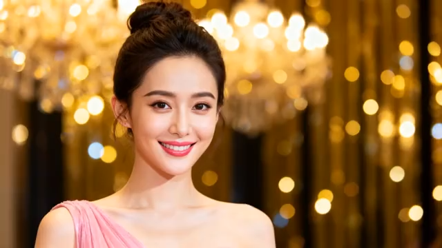 微笑女性近景特写1149#横屏 