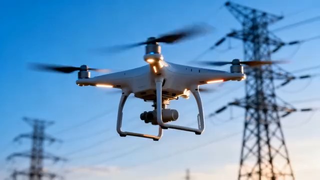 无人机航拍电力设施3116#横屏 