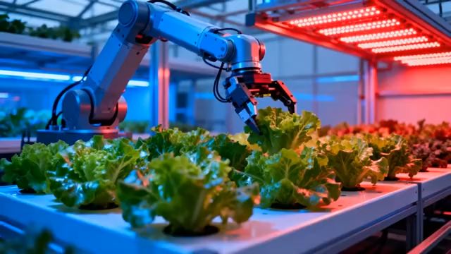 温室大棚内机械臂作业画面1288#横屏 