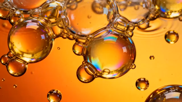 距液体气泡特写素材3573#横屏 