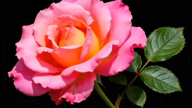 特写粉色月季花4924#横屏 