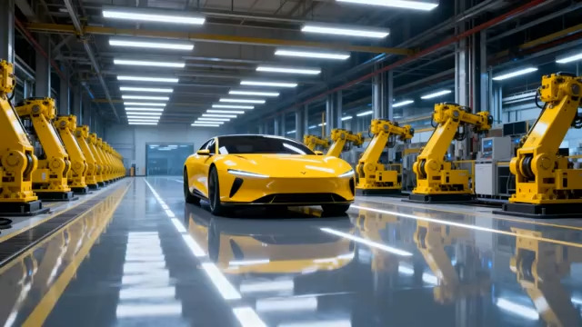  汽车工厂自动化生产线场景1220#横屏 	 