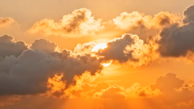 天空日落阳光云彩景象5343#横屏 