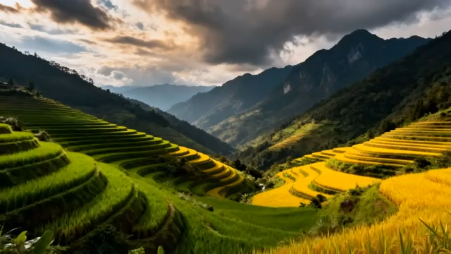 梯田自然风光全景1850#横屏 