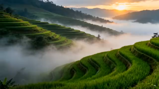 梯田自然风光全景(1)4169#横屏 
