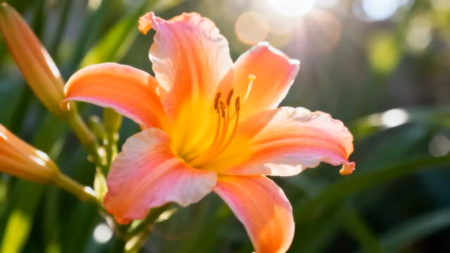 写粉色百合花4606#横屏 