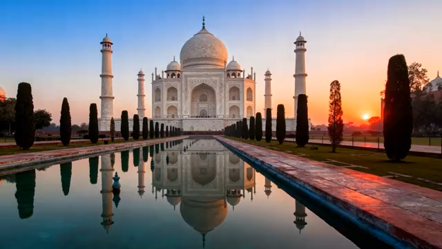 泰姬陵日落全景(2)5440#横屏 