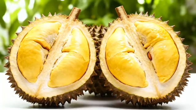  切开的金枕榴莲特写1388#横屏 	 - 