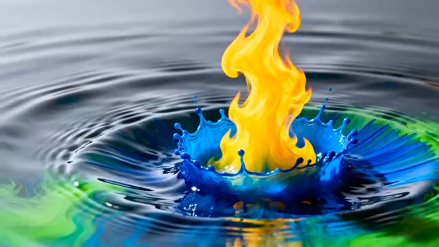 水火交融特效素材1217#横屏 