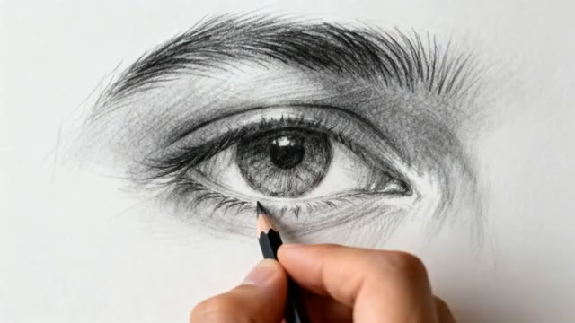 手绘眼睛特写画面122#横屏 