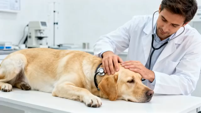 兽医为宠物狗做检查4332#横屏 