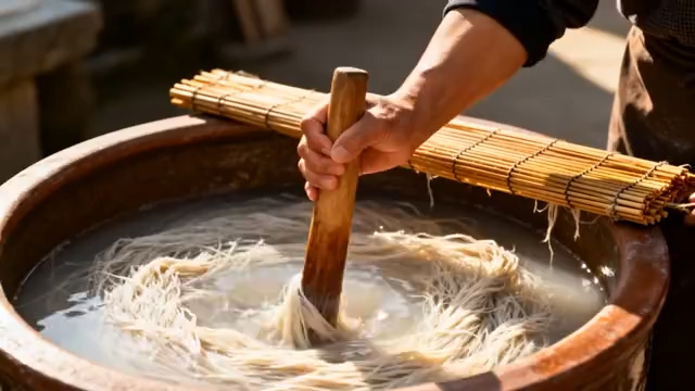 手工制作粉条现场画面1036#横屏 