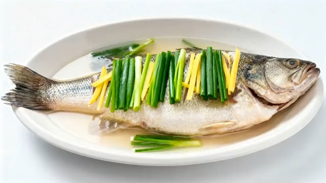  盘中清蒸鱼配葱丝姜丝998#横屏 	 - 