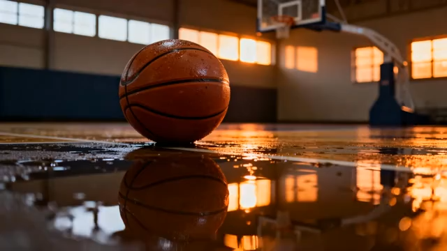 室内篮球场篮球特写1102#横屏 