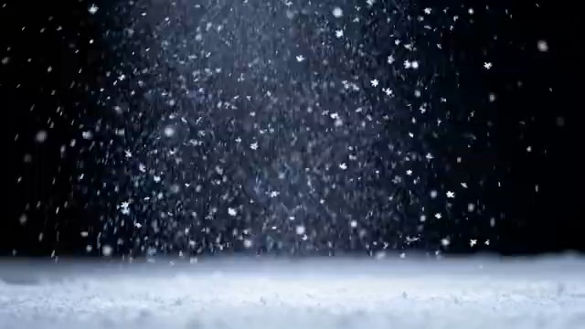  飘落的雪花特写1781#横屏 	 