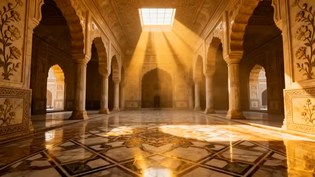 室内古建筑光影场景2221#横屏 