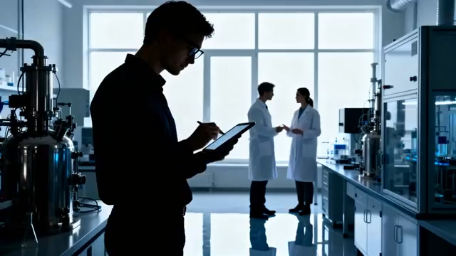 实验室人员使用平板电脑2304#横屏 