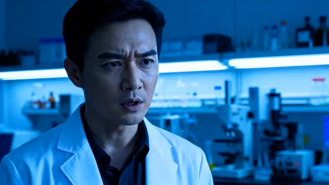 实验室里的男性科研人员1290#横屏 