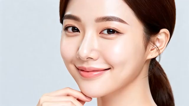  女性微笑特写素材2968#横屏 	 