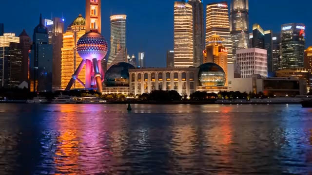 上海陆家嘴夜景城市风光(1)4922#横屏 