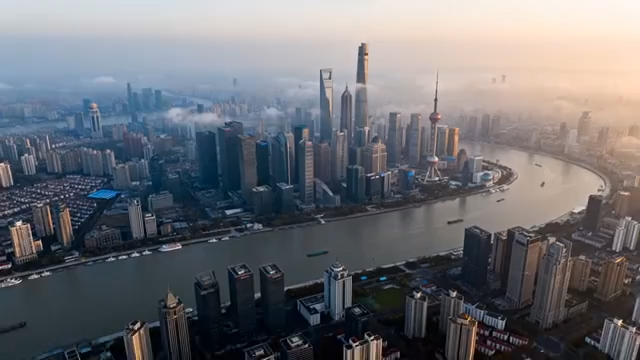 上海陆家嘴黄浦江畔城市景观2181#横屏 