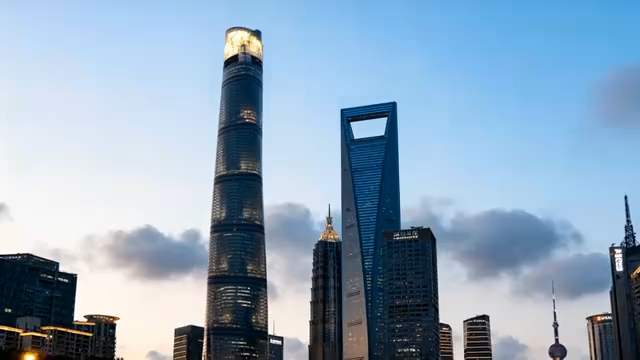 上海陆家嘴高楼建筑群景观4418#横屏 