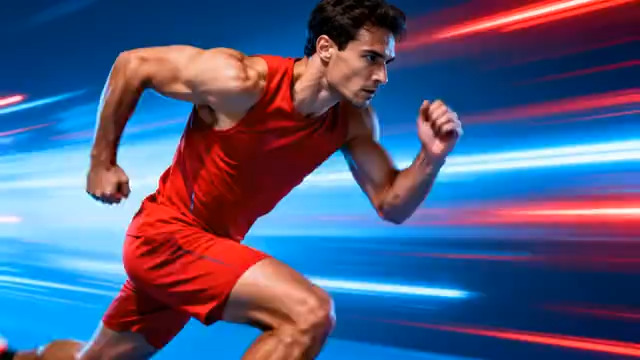  男性运动员跑步素材312#横屏 	 -