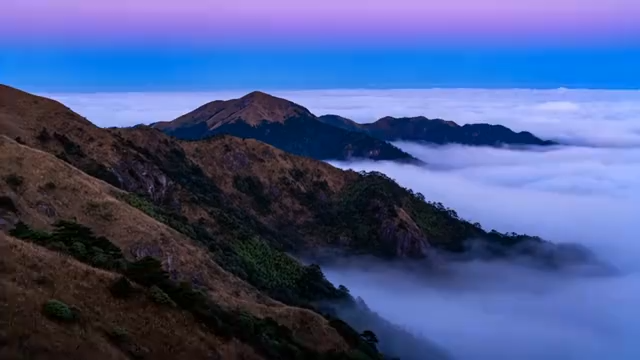 山脉云海自然风光全景2860#横屏 