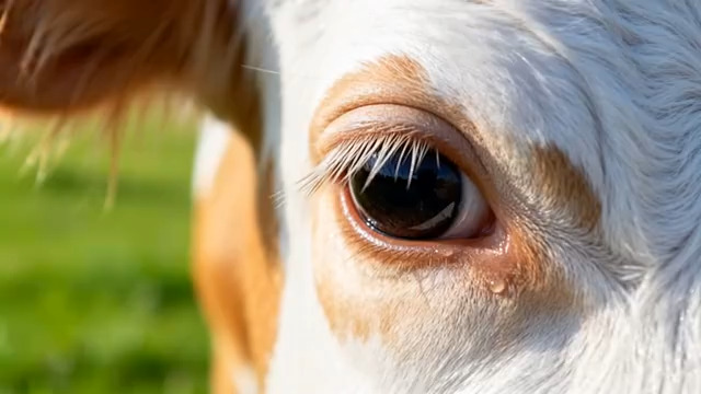  奶牛眼睛特写素材995#横屏 	 